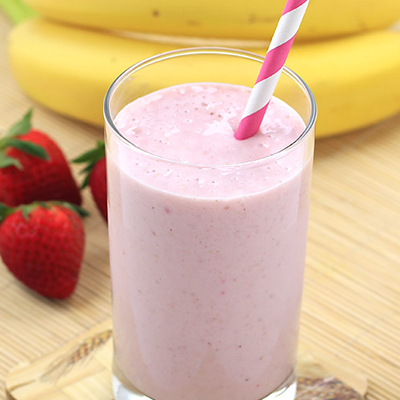 Milk strawberry banana